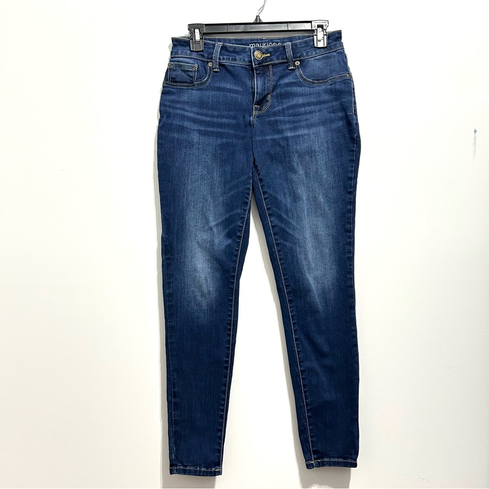 Maurices Women’s Blue Denim Skinny Jeans with Stretch